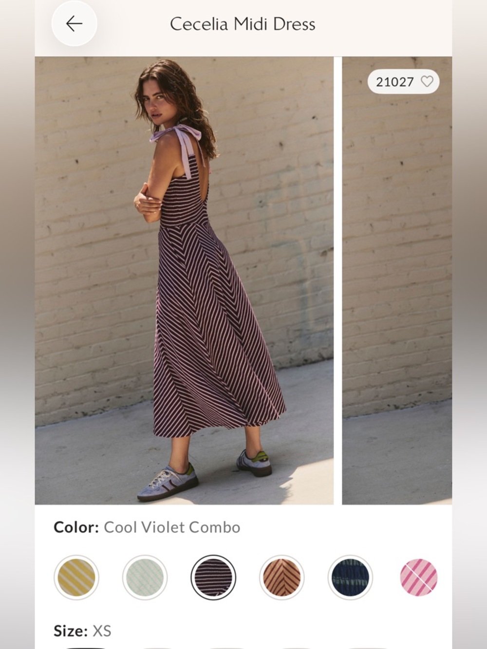 Free People Cecilia Midi dress, Cool Violet. EUC